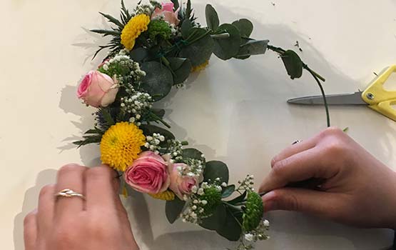 EVJF aux Herbiers - Art floral - Couronne de fleurs