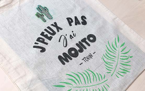 Enterrement de vie de jeune fille à Draguignan - Tote bag personnalisé - Mojito