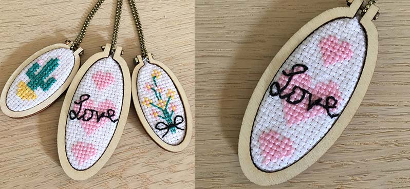 Broderie sur cercle pour bijoux