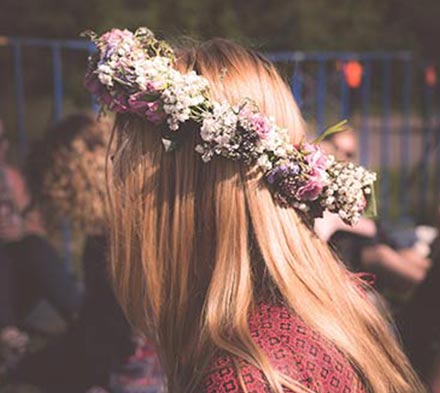 Animation commerciale couronne de fleurs à Pamiers