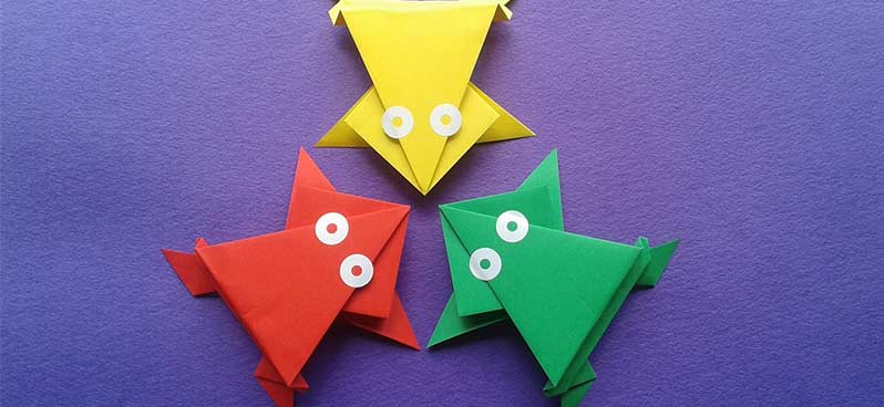 origami diy grenouille